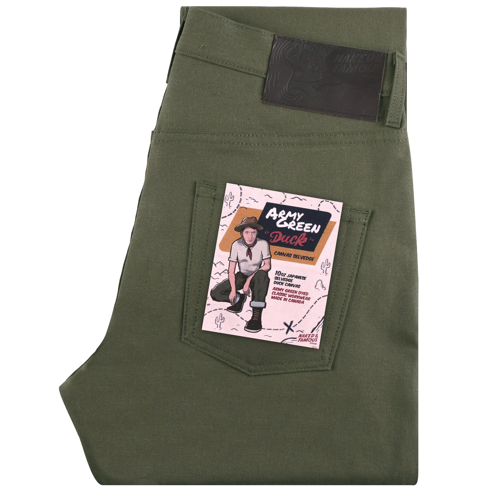 Easy Guy - Army Green Duck Selvedge