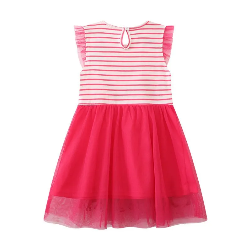 Elephant Pattern Girls Sleeveless Summer Tutu Dress