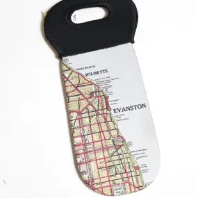 Evanston Map Wine Tote