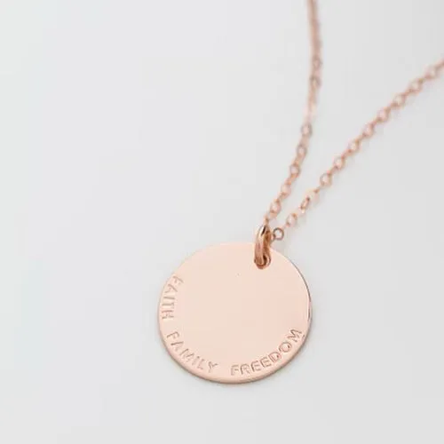 Faith. Family. Freedom. Coin Necklace