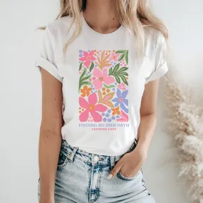 Finding My Path Floral Spring Graphic T-Shirt - SP417