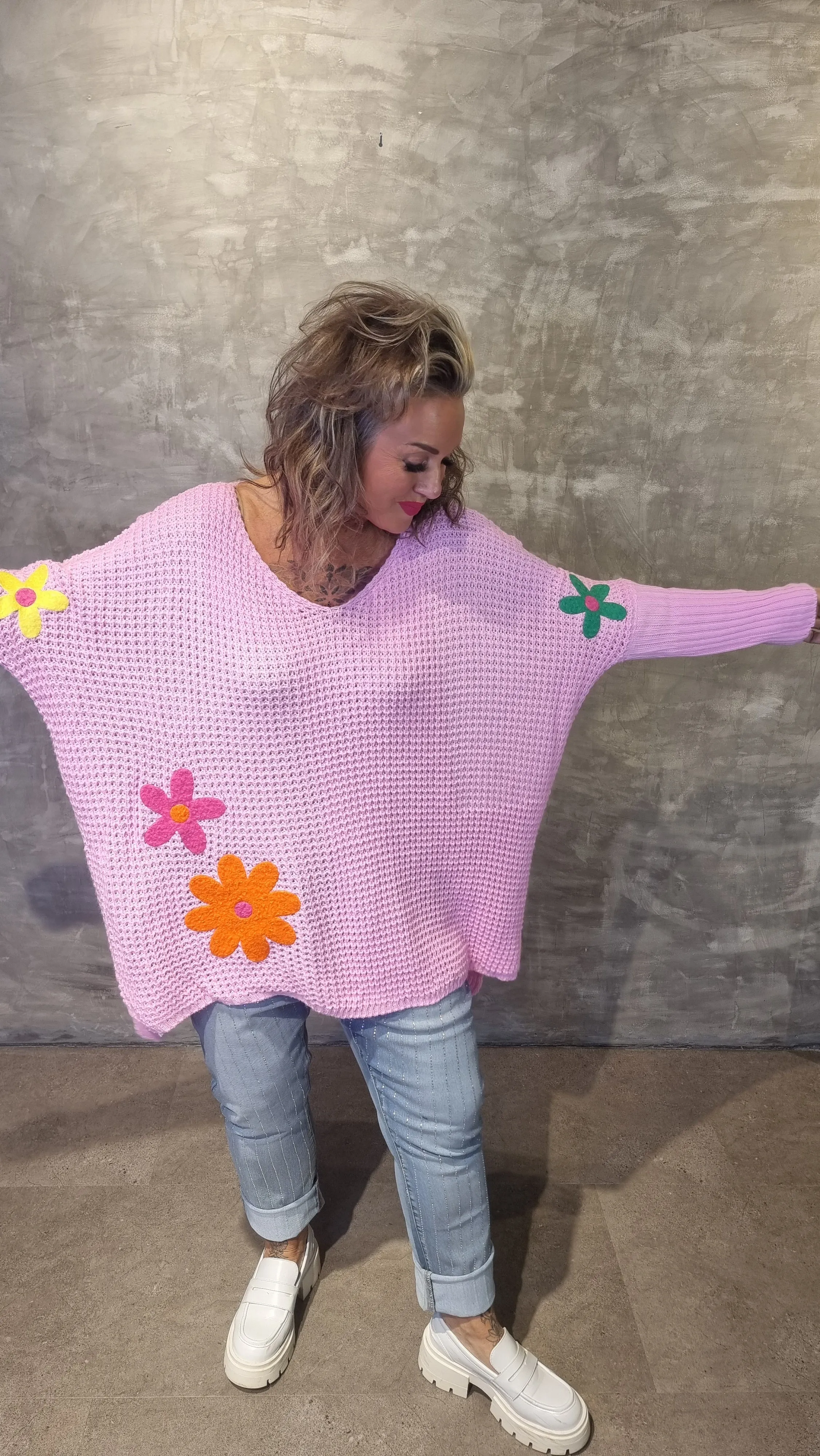 Flower Sweater Pink