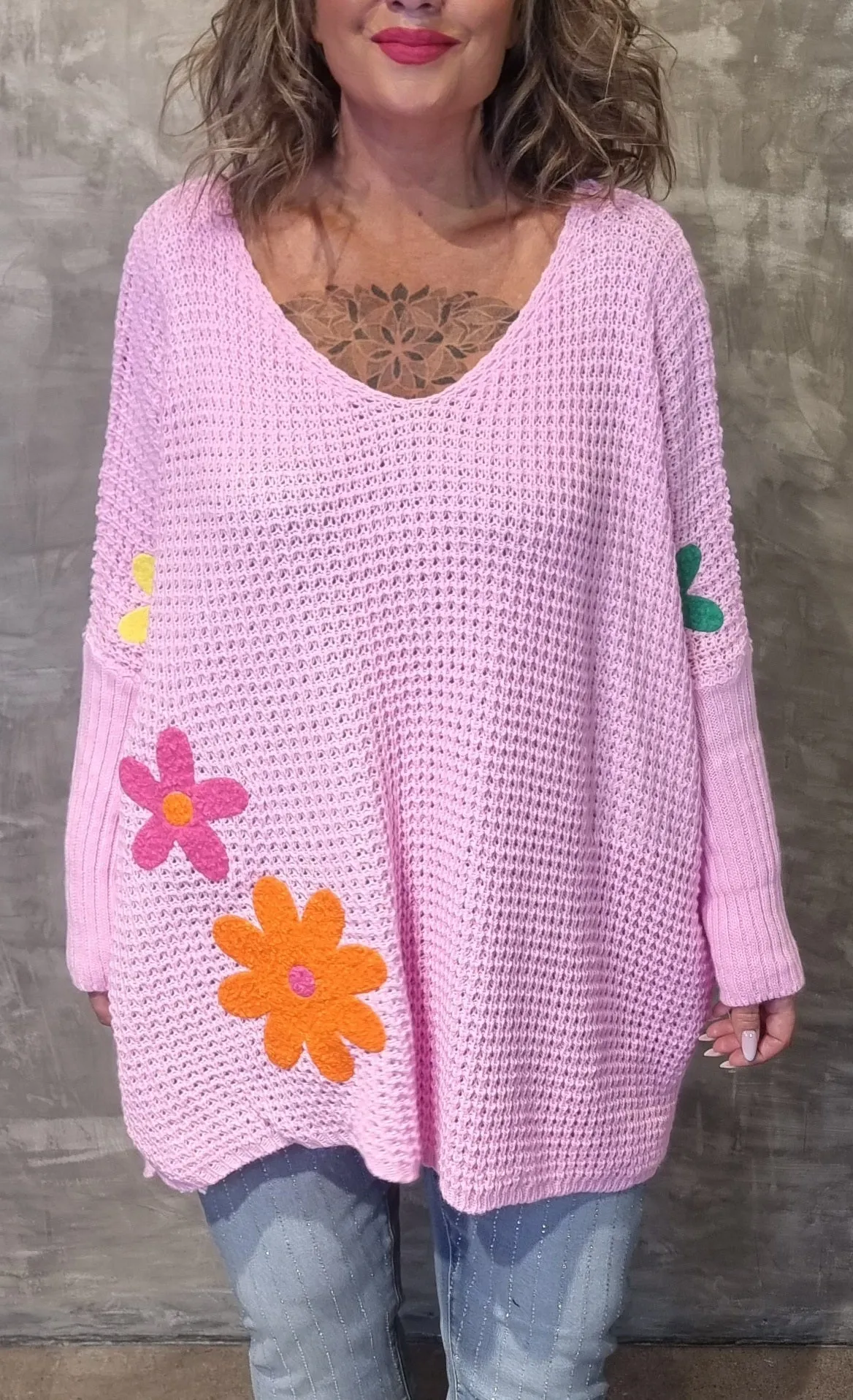 Flower Sweater Pink