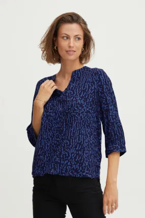 Fransa  Flow Blouse Blue 20610722