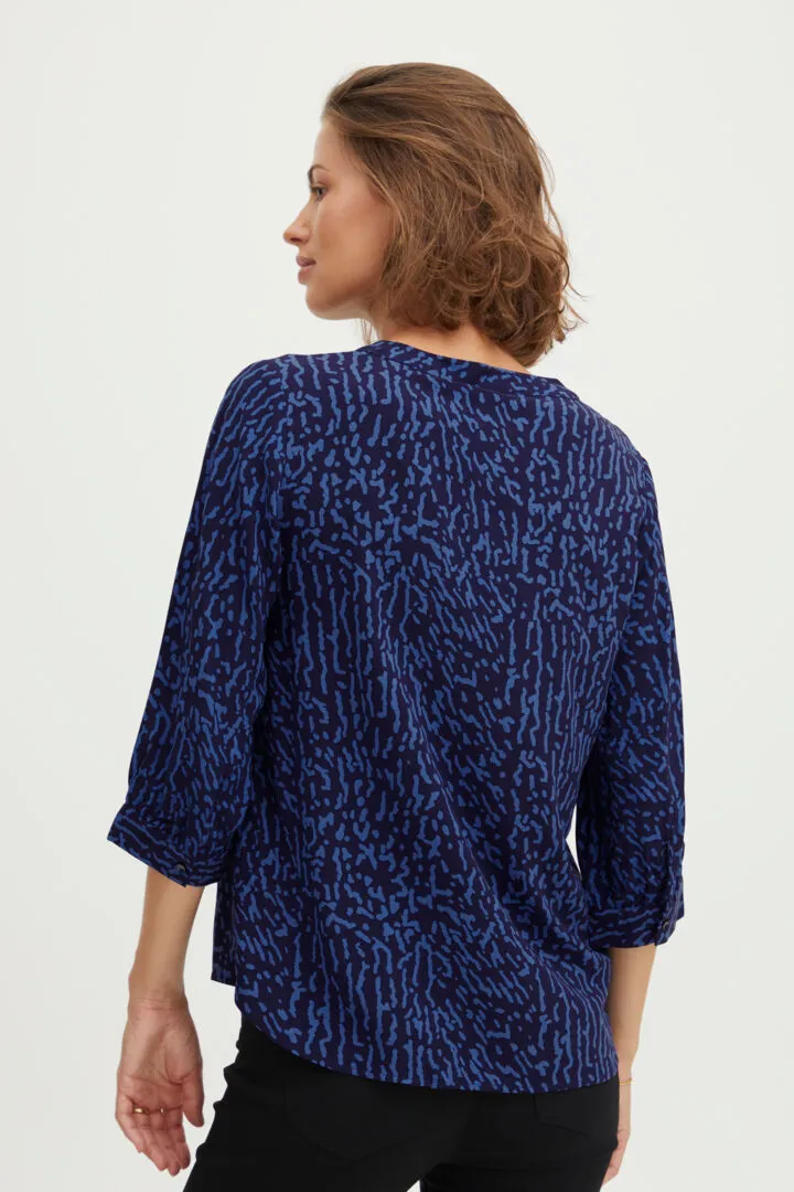 Fransa  Flow Blouse Blue 20610722