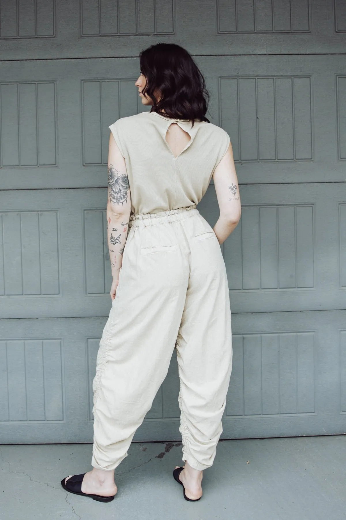 Free People Mixed Media One Piece Jumpsuit - Sand Jam