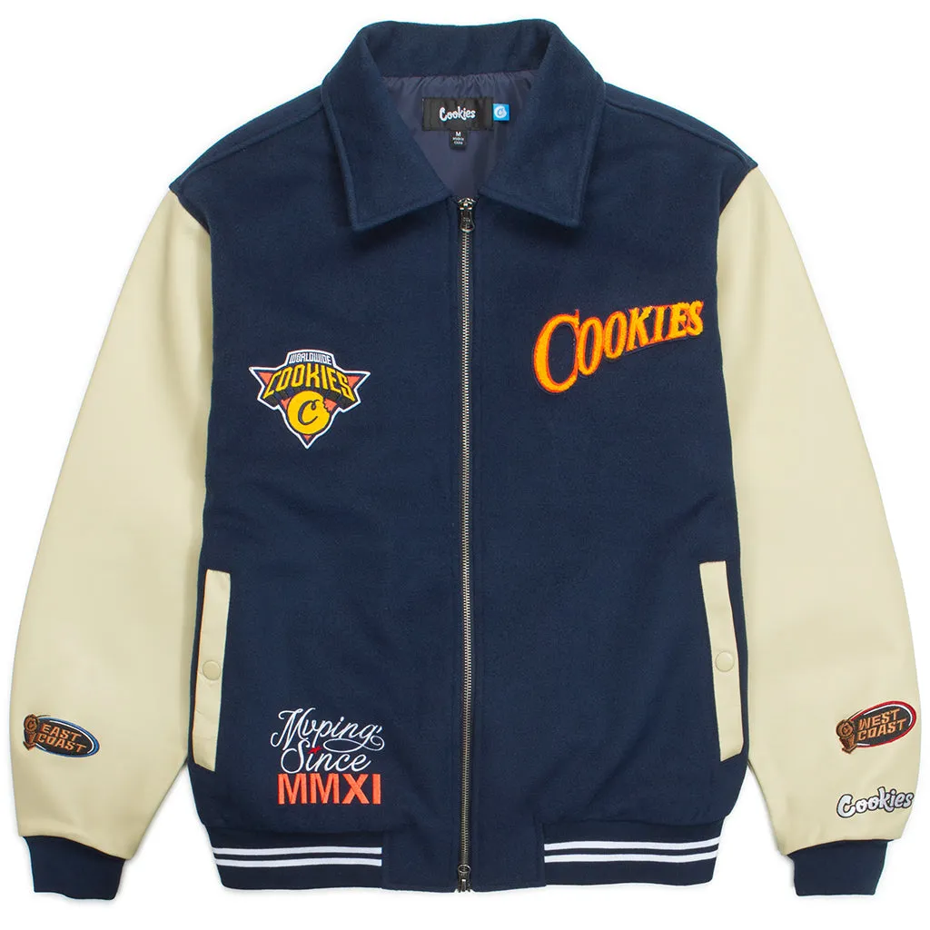 Full Clip Melton Wool Varsity Jacket