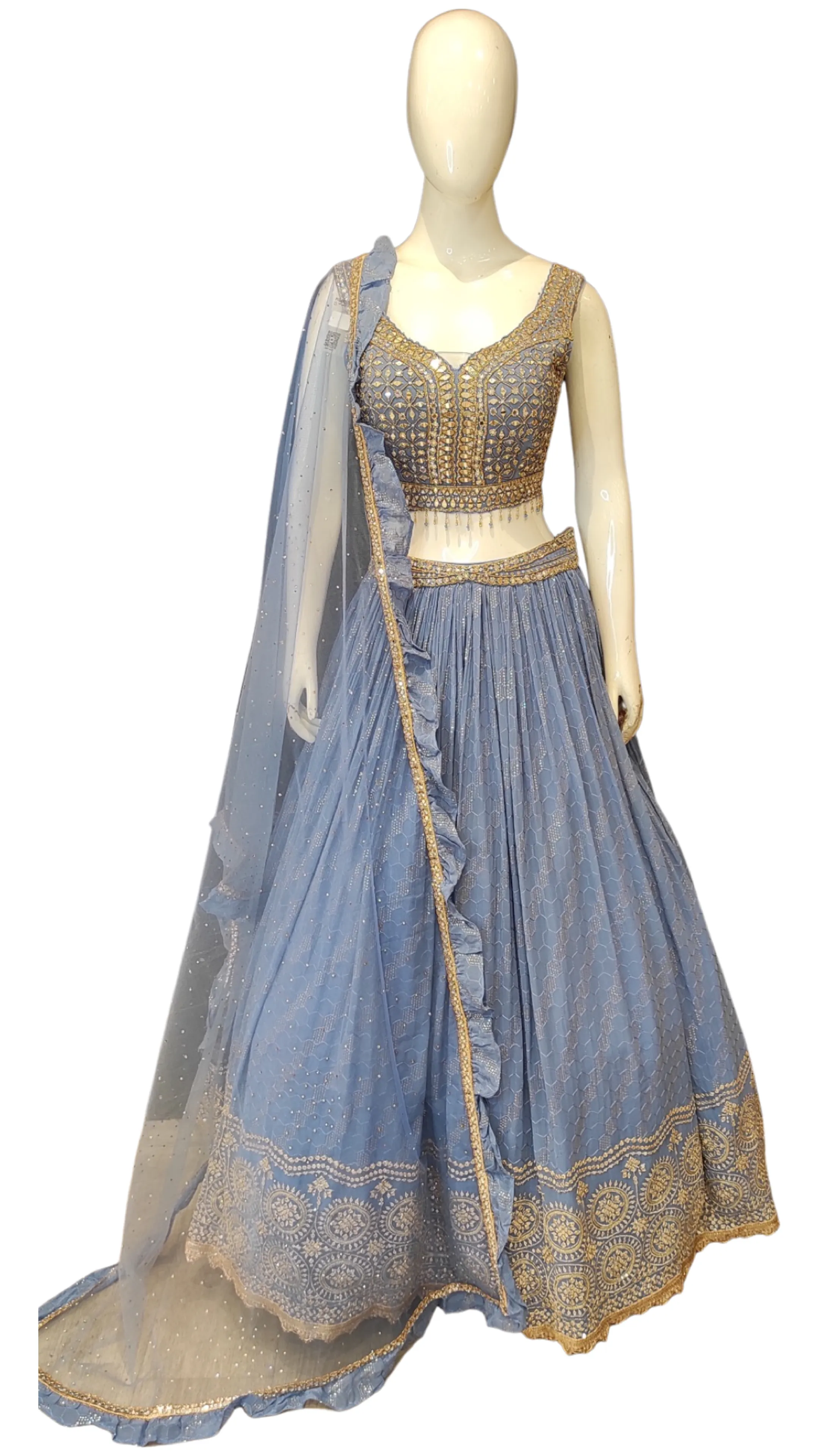 Georgette Lehenga Choli with Hand Embroidery