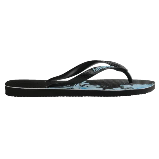 Havaianas Top Print Amp Thongs - Black/Blue