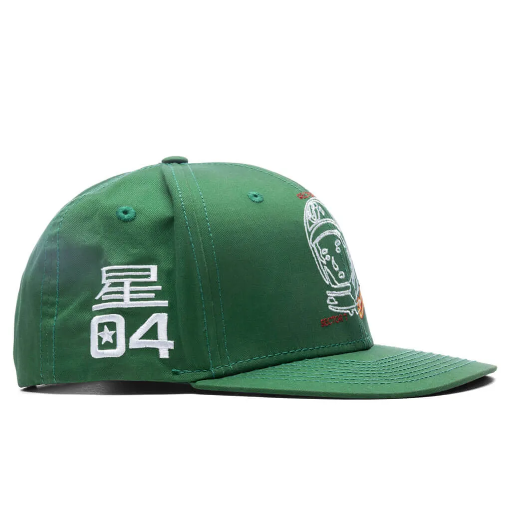 Helmet Track Snapback Hat - Garden Green