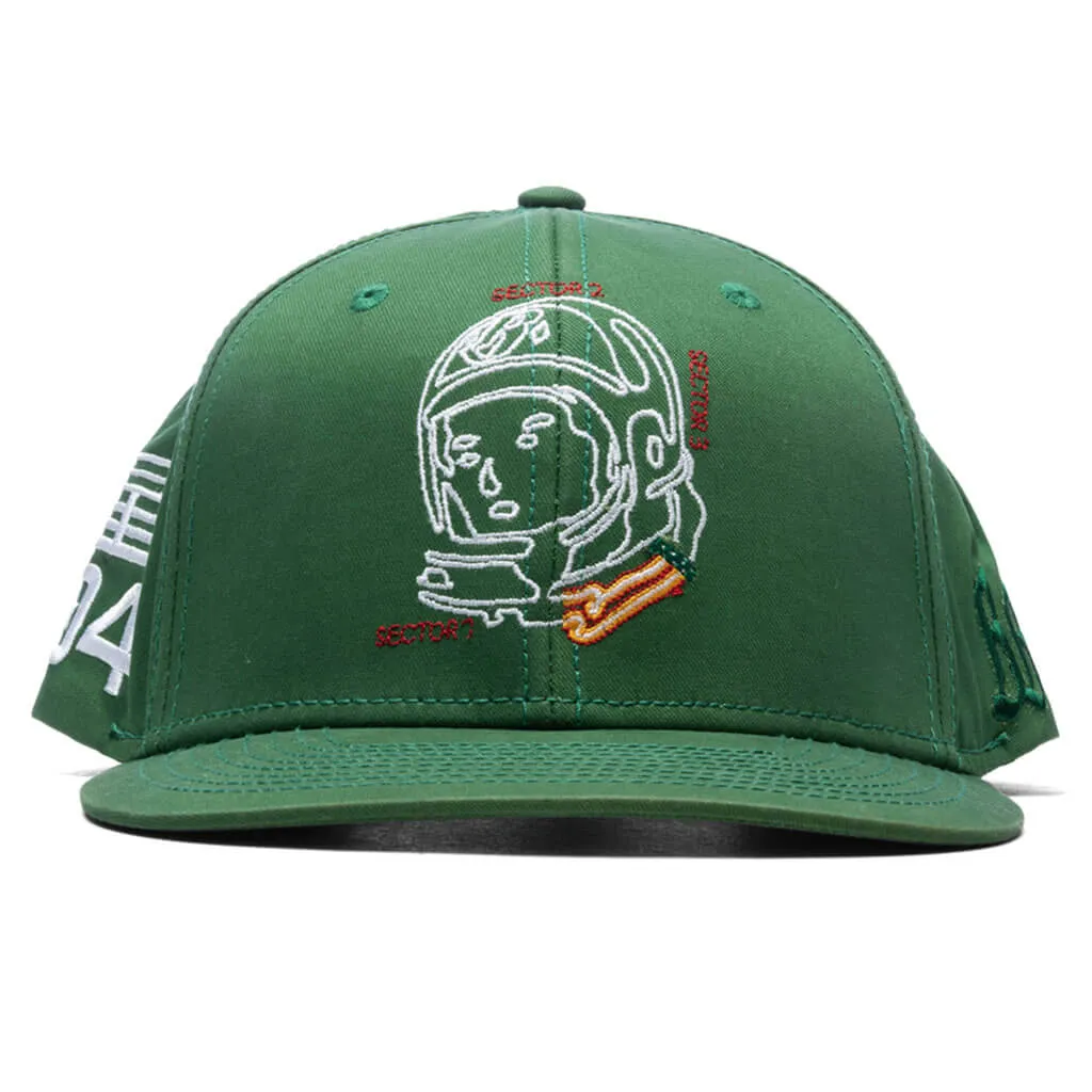 Helmet Track Snapback Hat - Garden Green