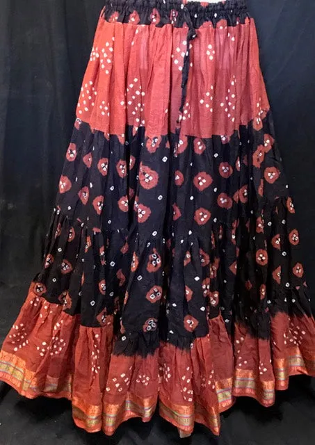 Indian Tie-Dye Bandhani Skirt