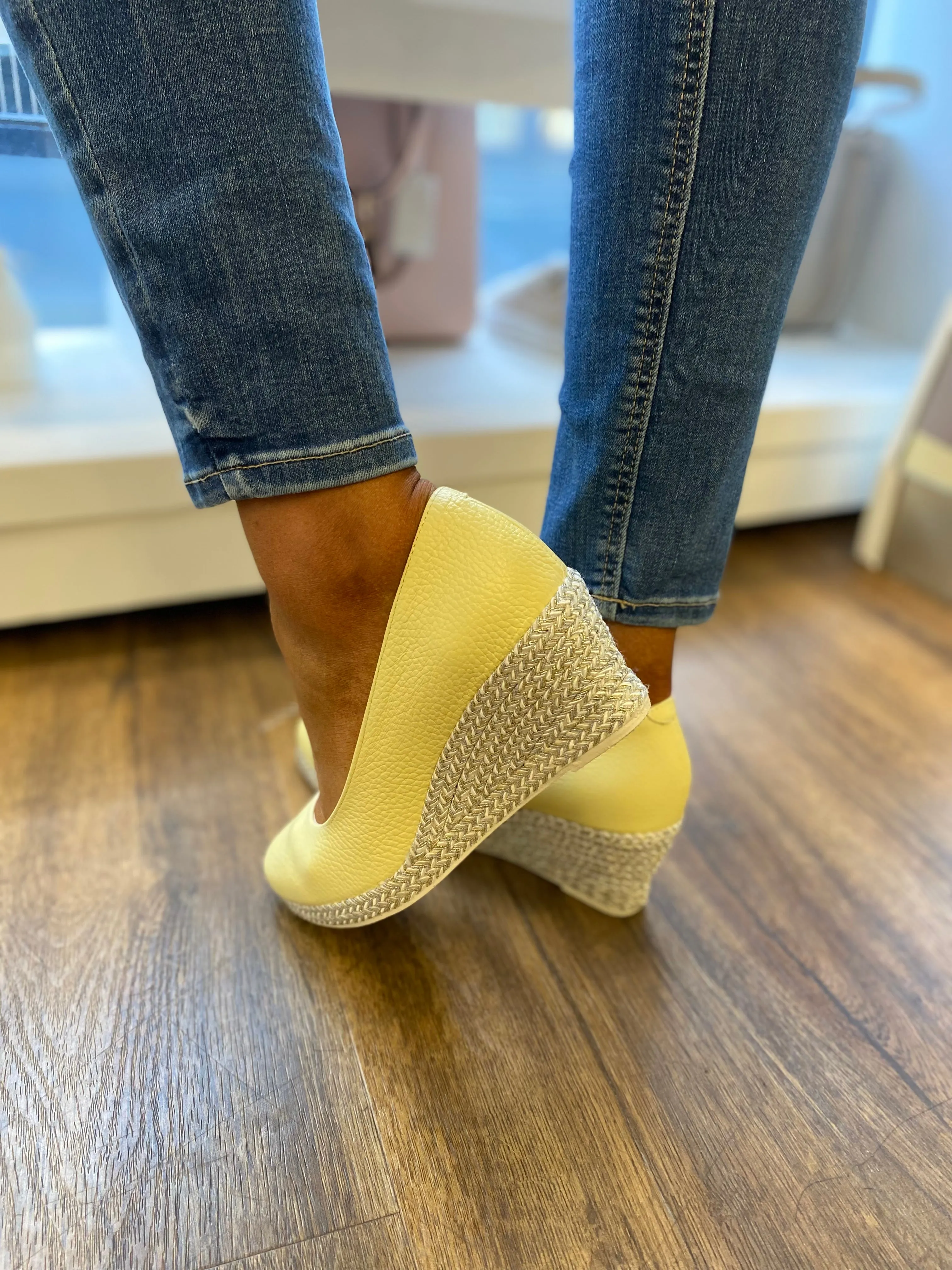 JOSE SAENZ ESPADRILLE WEDGE 6019-BG-YELLOW