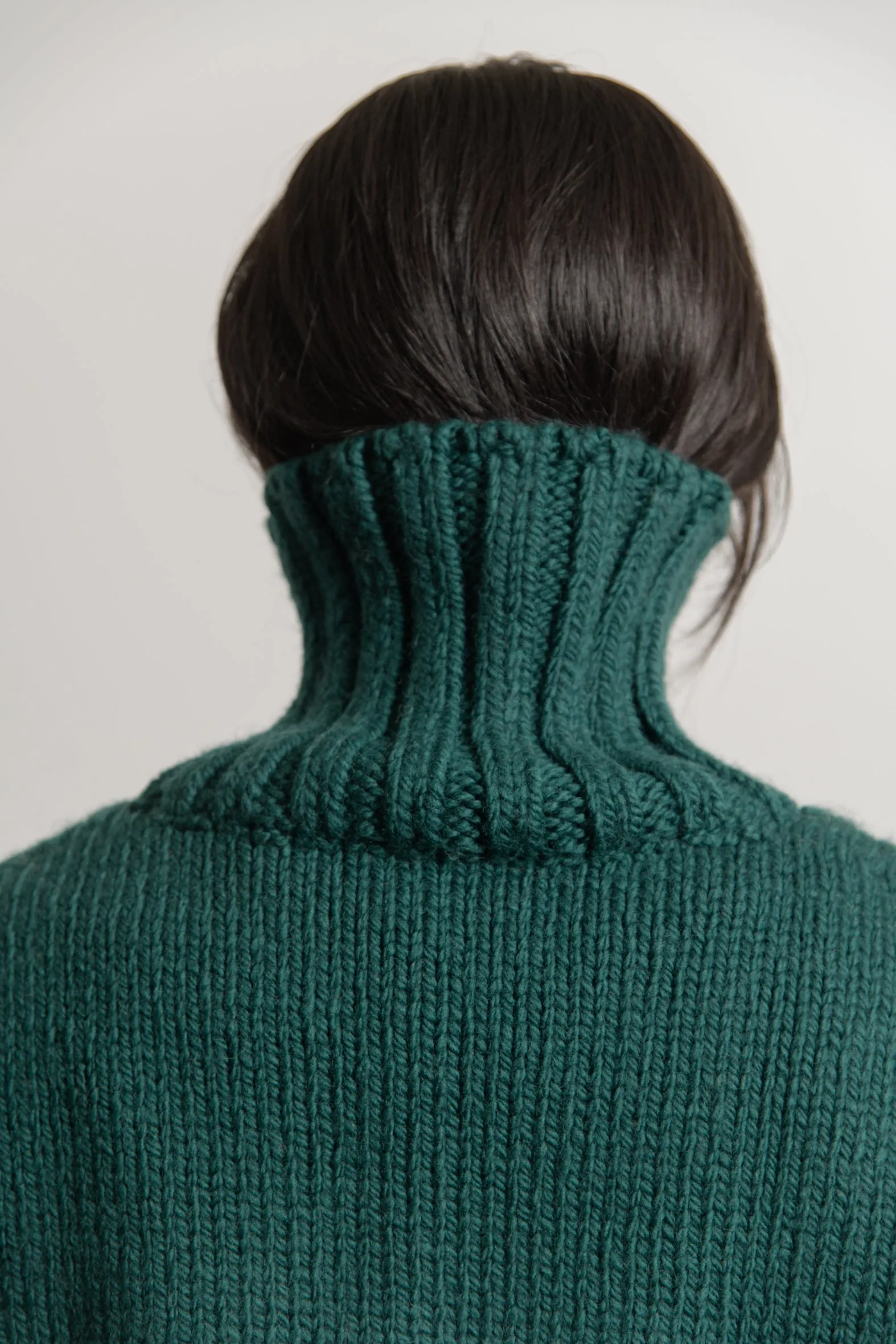 Knit Collar Moss Green