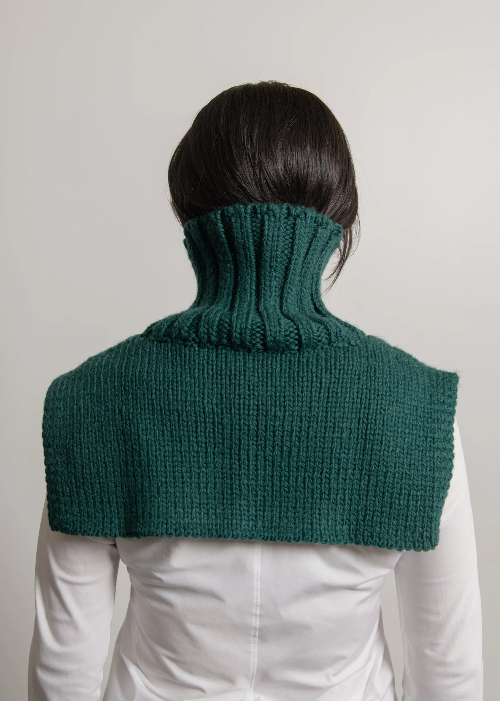 Knit Collar Moss Green