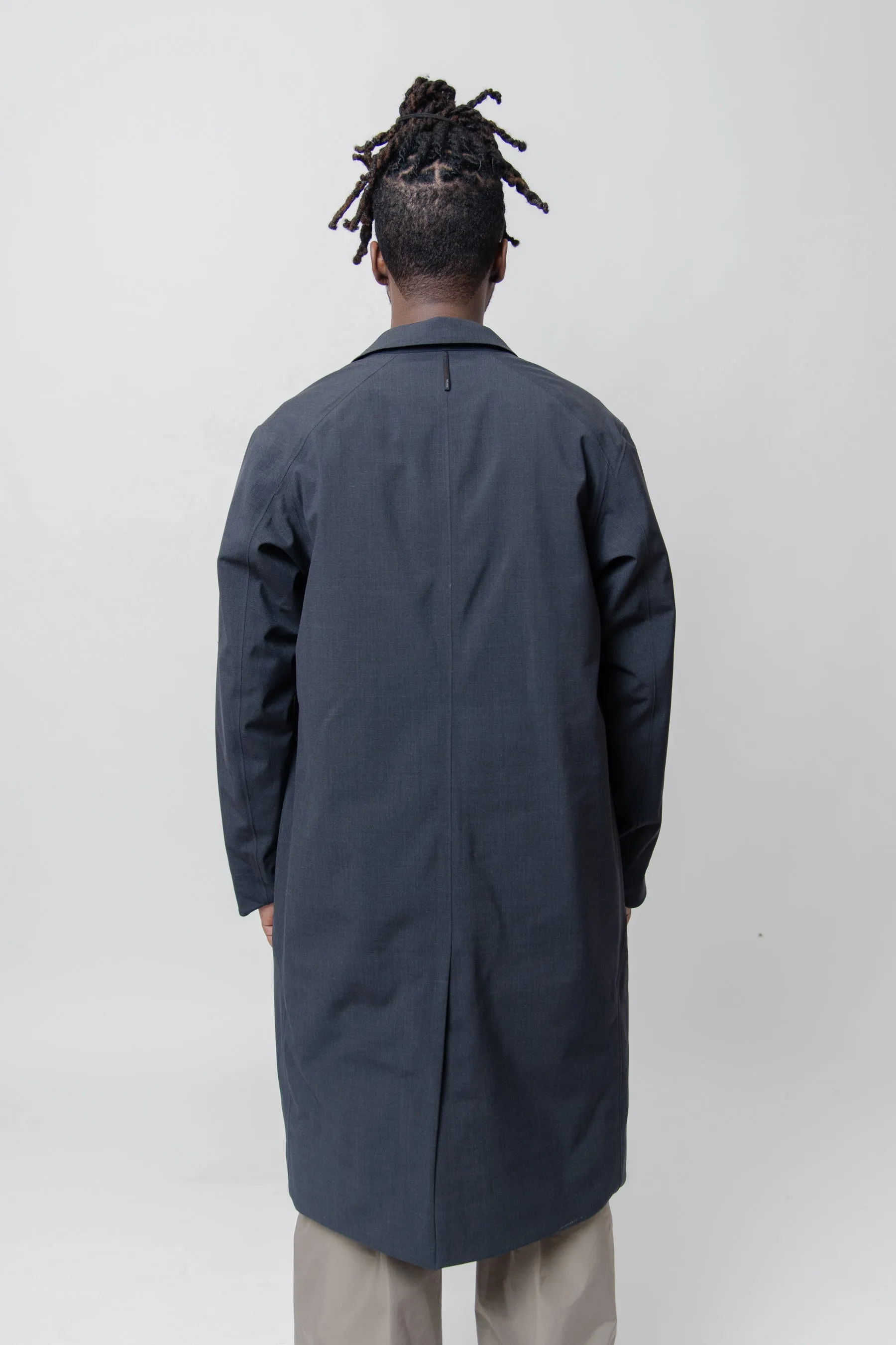 Lenan Insulated Tech Wool Topcoat Black Heather