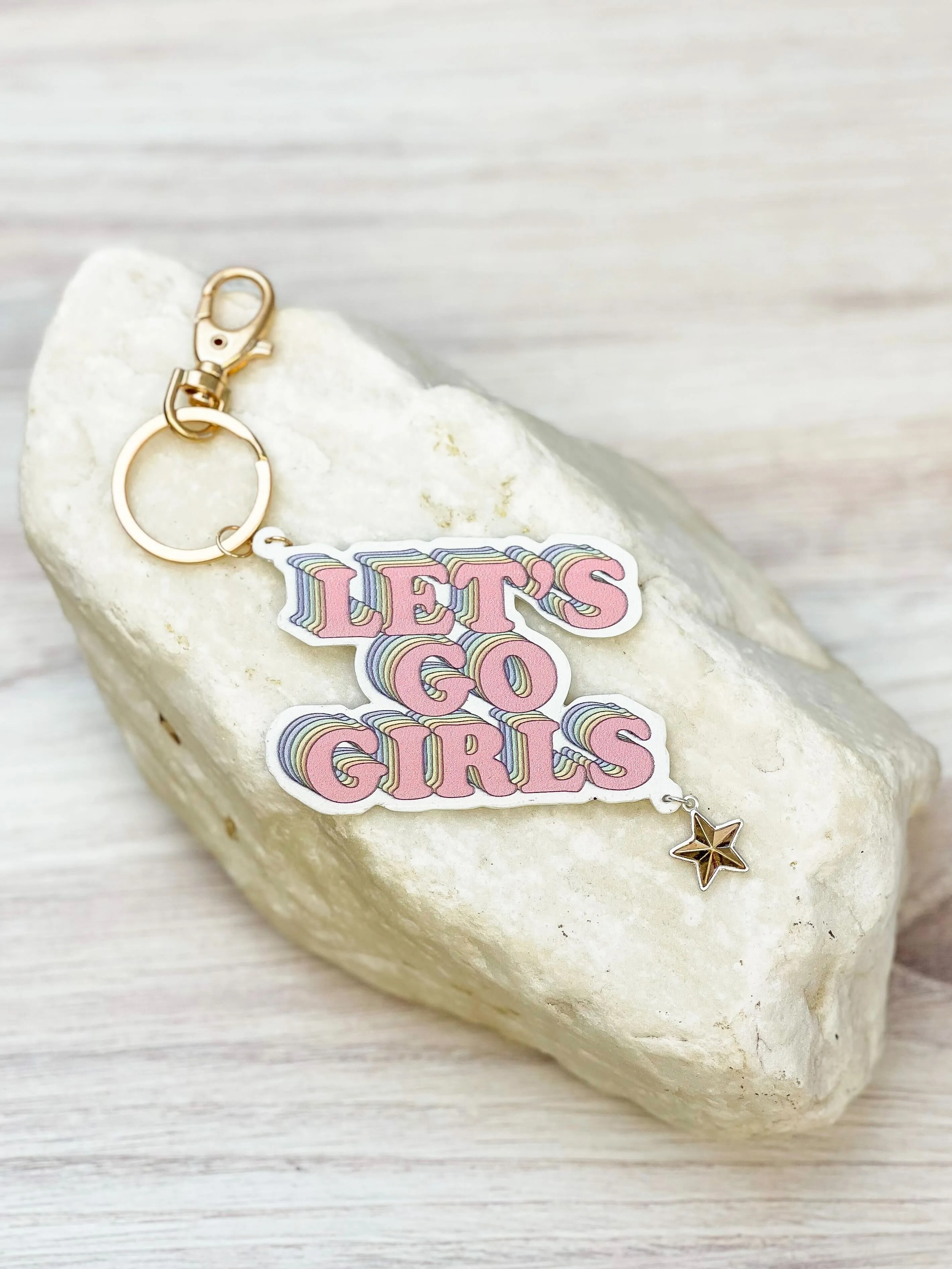 'Let's Go Girls' Echo Keychain