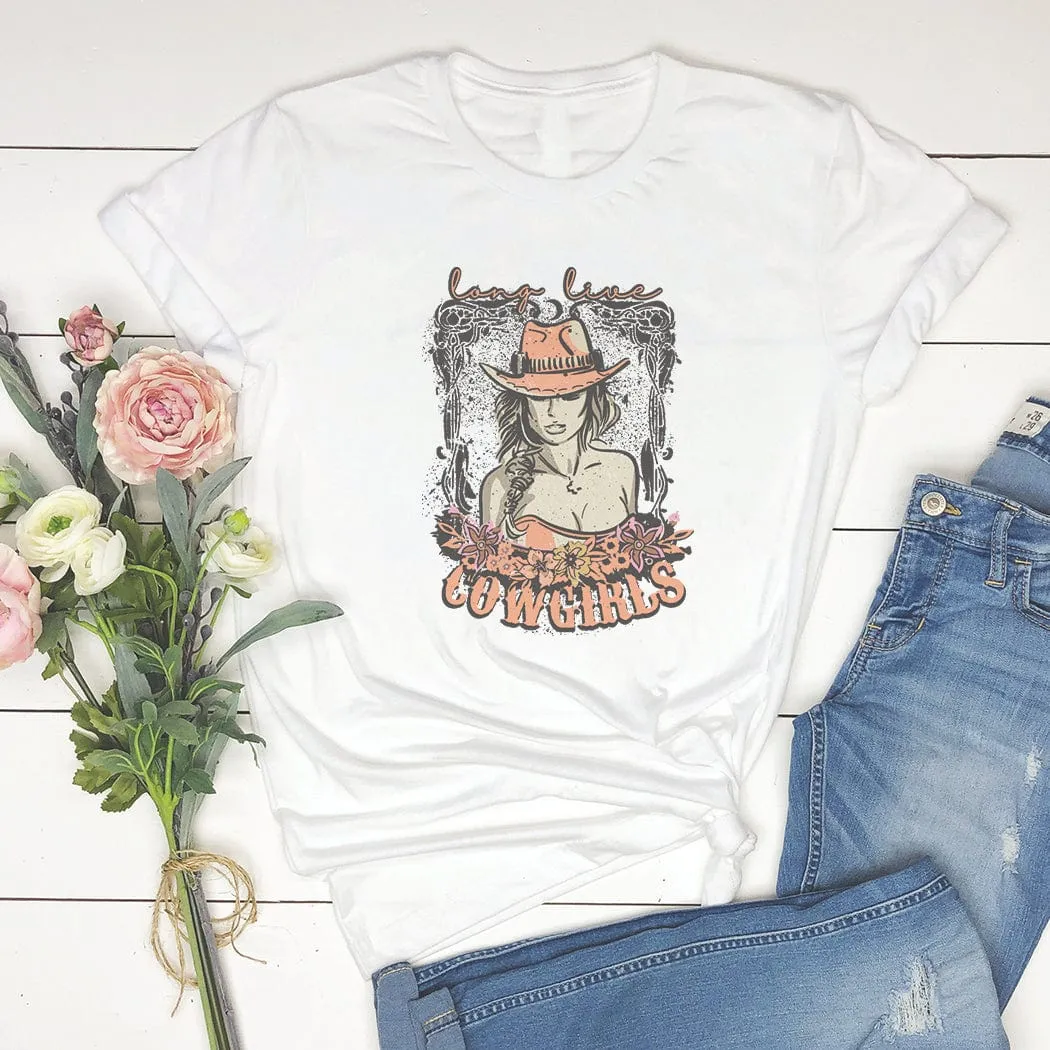 Long Live Cowgirls Vintage Western Graphic T-Shirt - WE202