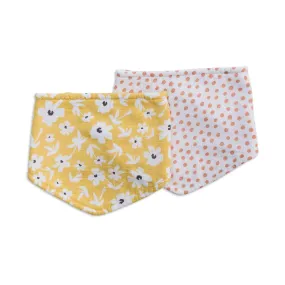 Lulujo Bandana Bibs - Wildflower & Dots 2pk