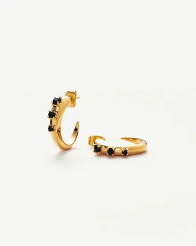 Medium Claw Studded Hoop Earrings