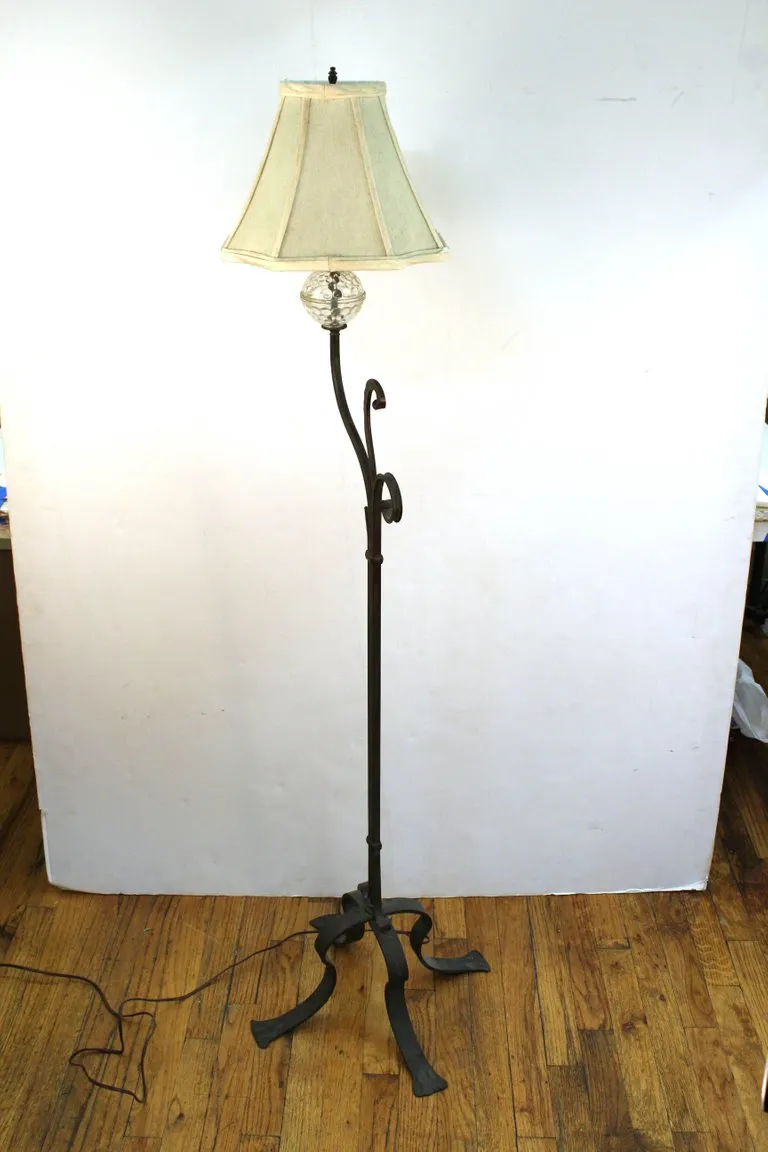 Mid-Century Modern Wrought Iron Standing Lamp