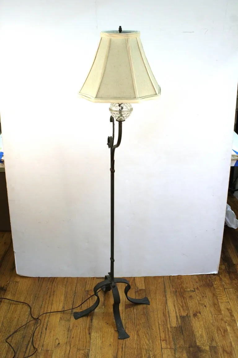 Mid-Century Modern Wrought Iron Standing Lamp