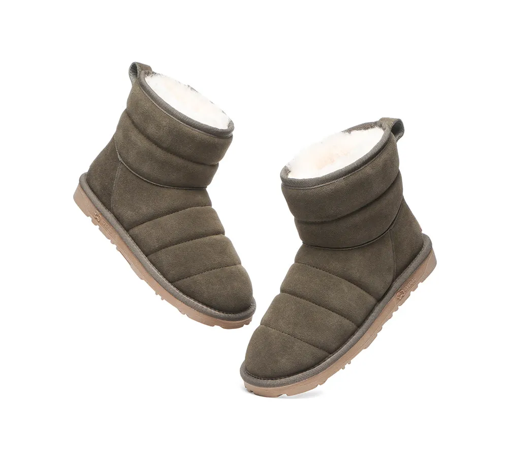 Mini Sheepskin Boots Women Puffer