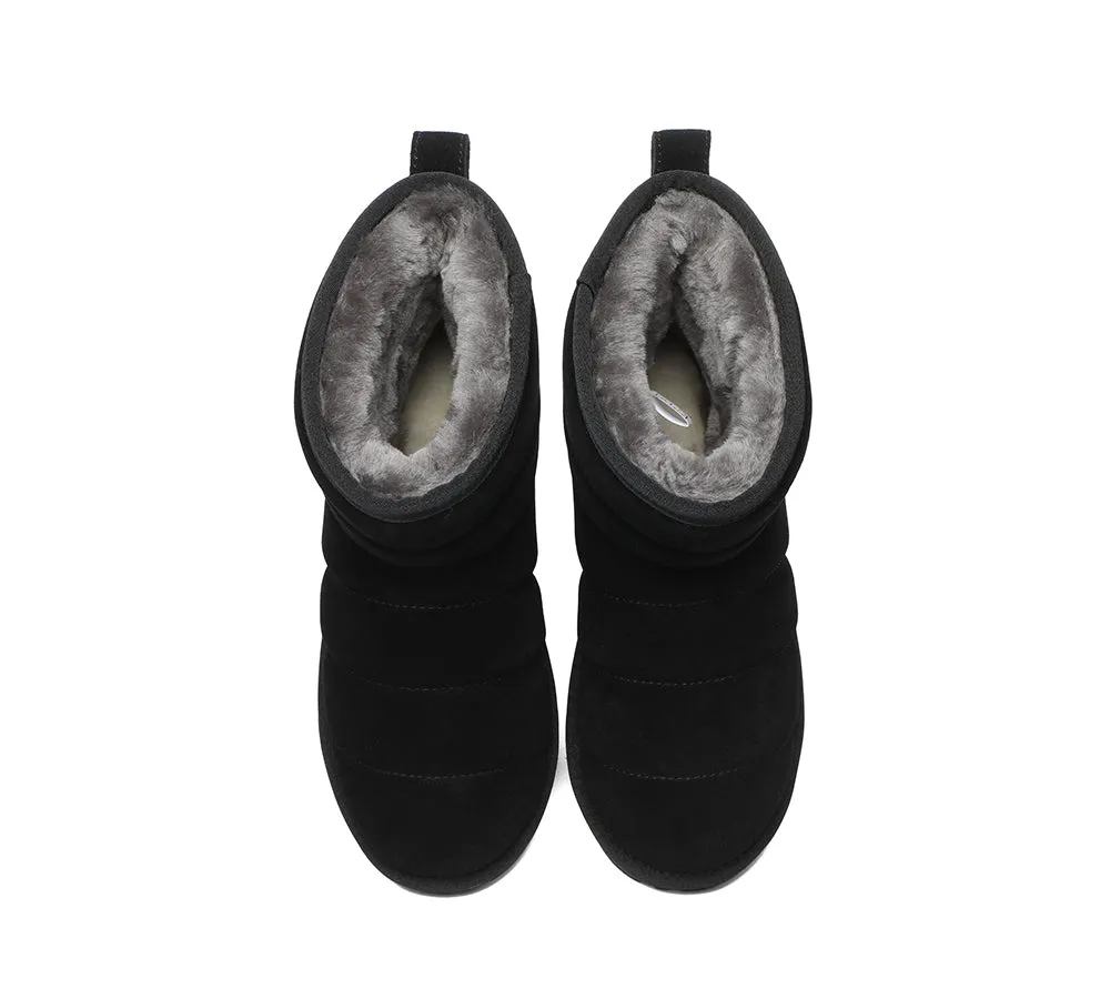 Mini Sheepskin Boots Women Puffer