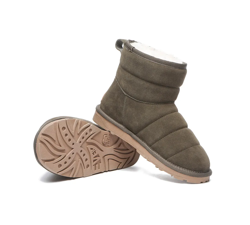 Mini Sheepskin Boots Women Puffer