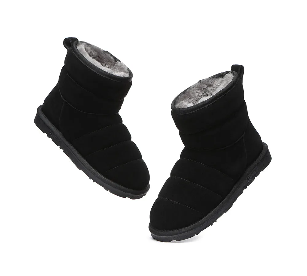 Mini Sheepskin Boots Women Puffer