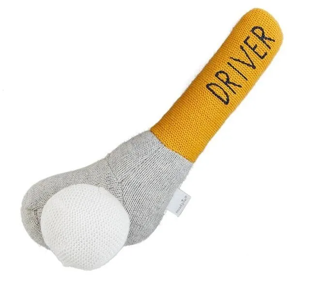 Mud Pie Golf Knit Rattle