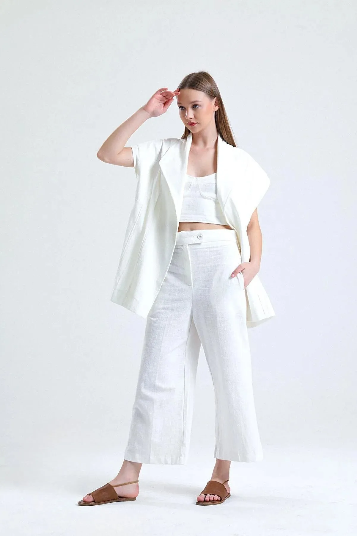 Must-Have Casual 100% Organic Pants for Everyday Summer Wear - White