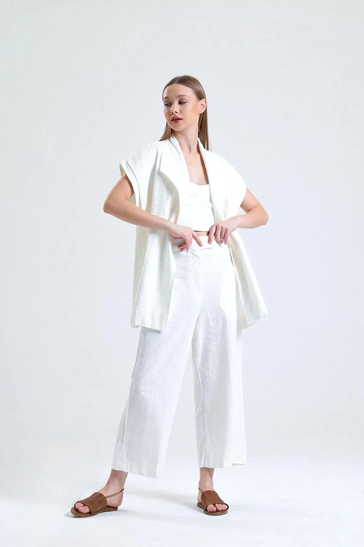 Must-Have Casual 100% Organic Pants for Everyday Summer Wear - White