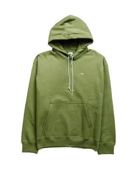 Nike Solo Swoosh Fleece Pullover Hoodie Oil Green