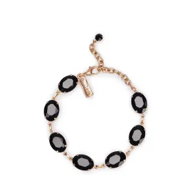 Oval Stone Bracelet Black