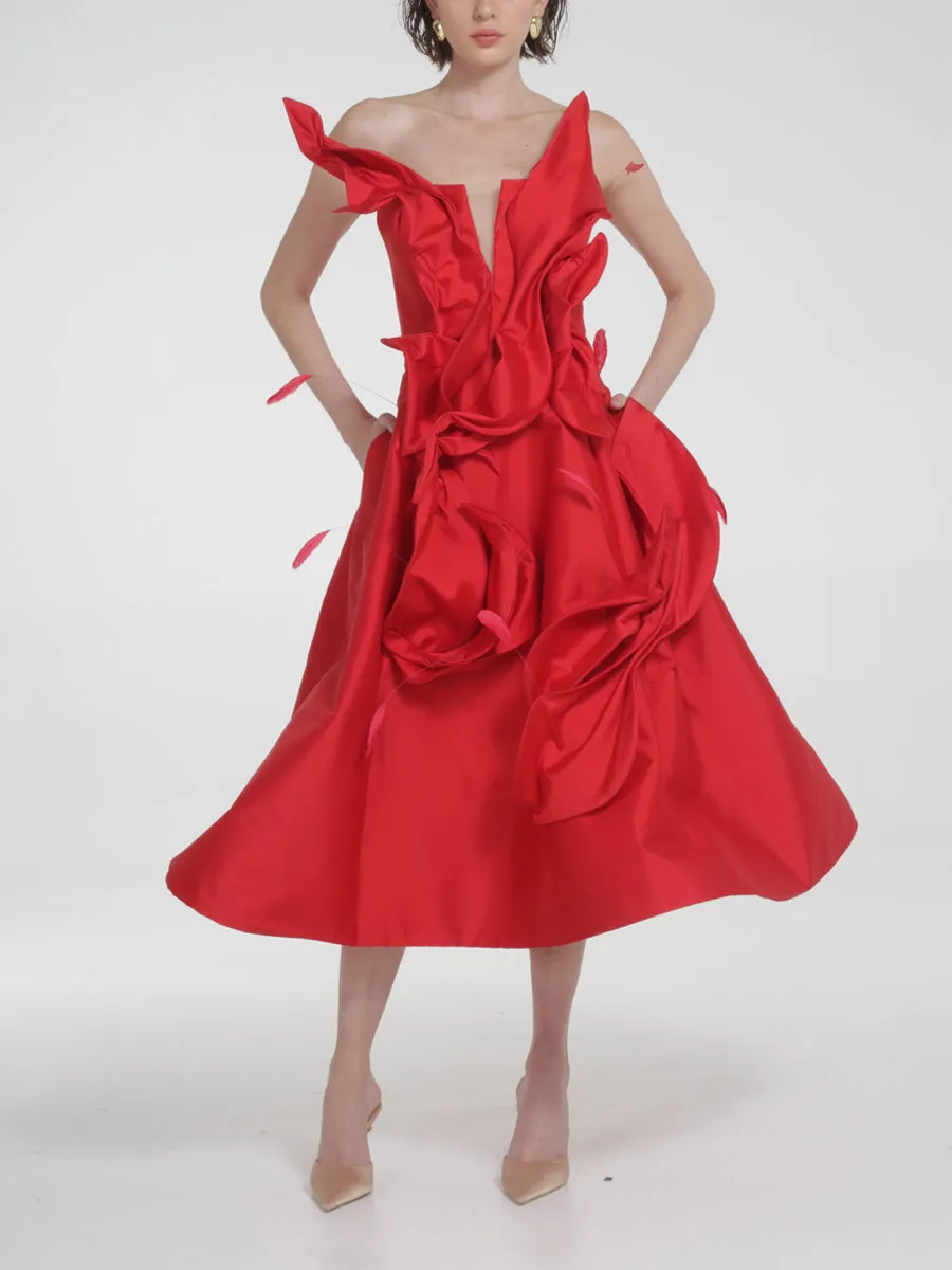 RAQUEL OROZCO Manuela Dress - Red