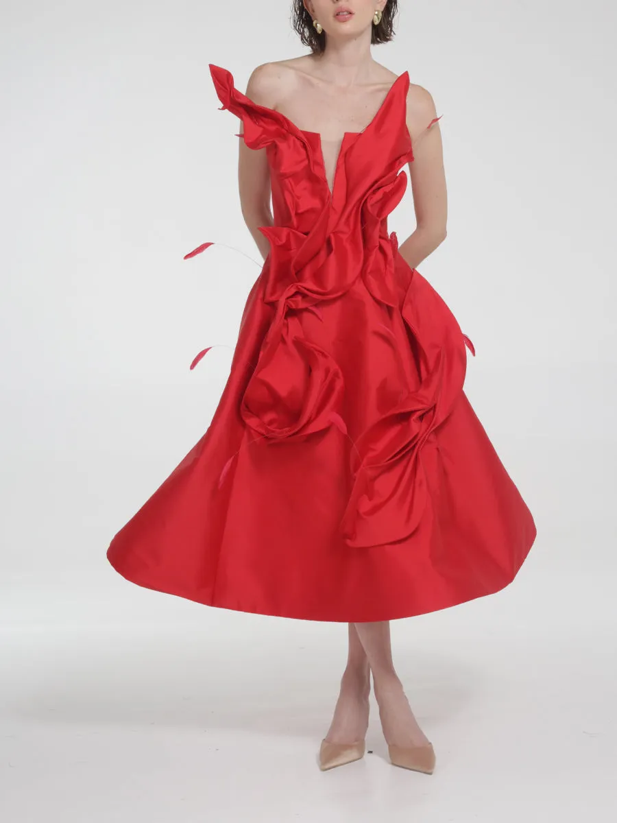 RAQUEL OROZCO Manuela Dress - Red