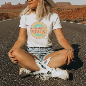 Retro Sunshine Vibes Summer Graphic T-Shirt - SU127