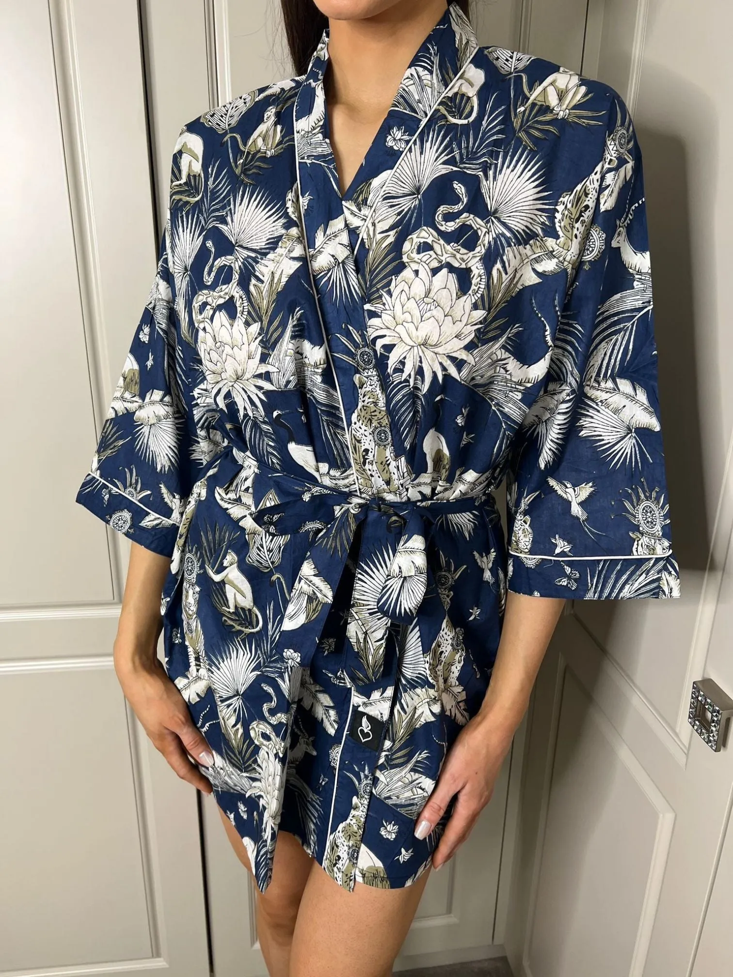 SHORT KIMONO - ANIMAL KINGDOM NAVY