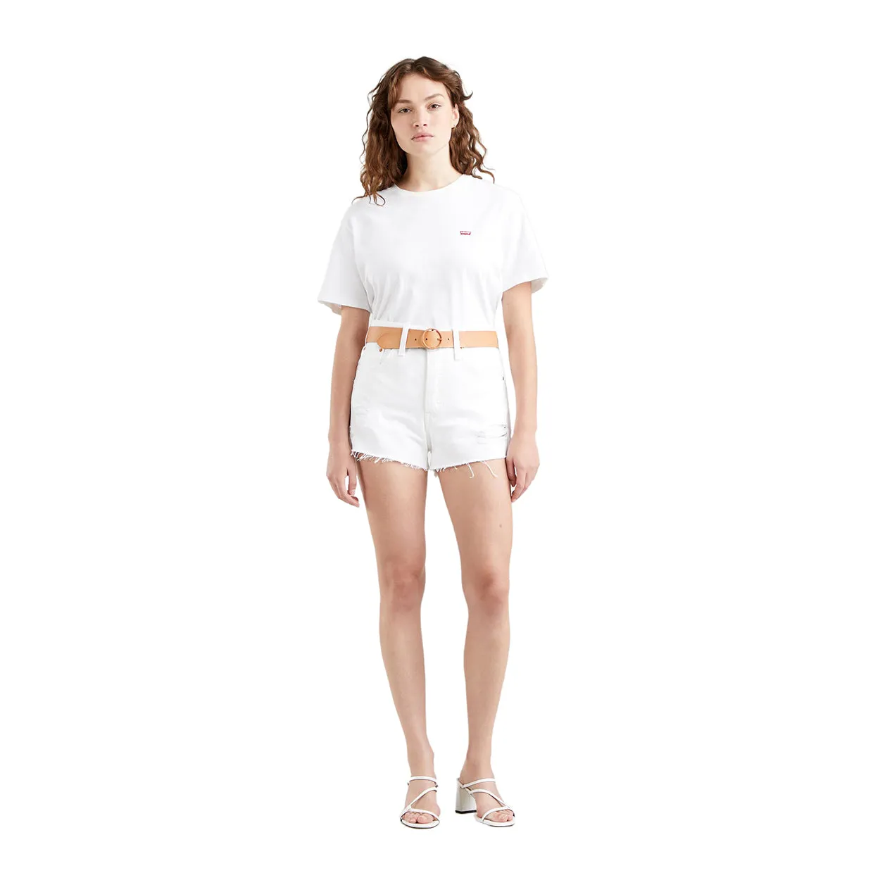 Shorts Donna Levi's 501 Original Bianco