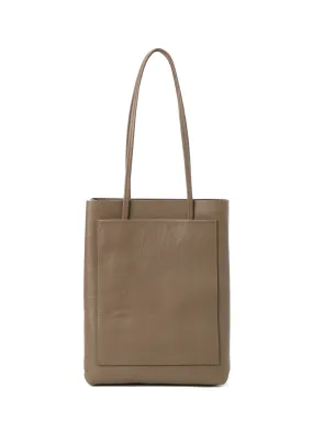 SHRUNKEN LEATHER BOX TOTE BAG