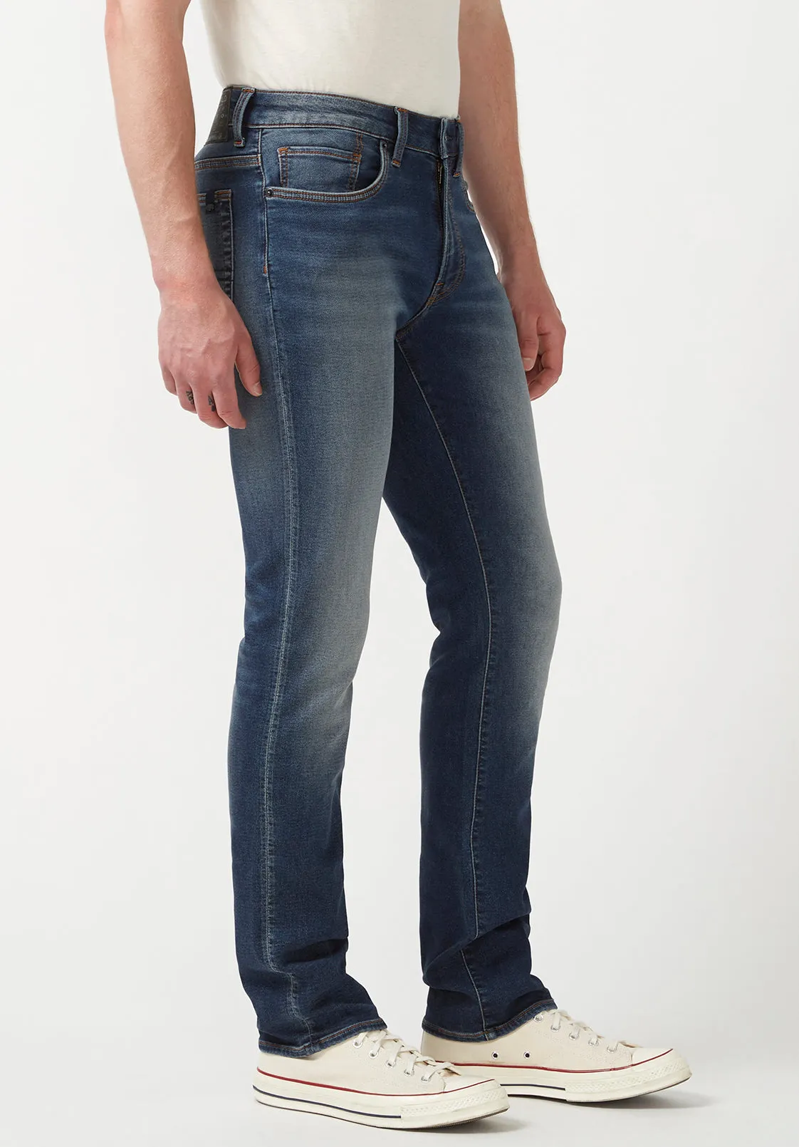 Slim Ash Men's Freedom Flex Jeans in Dirty and Sanded Blue - BM22920