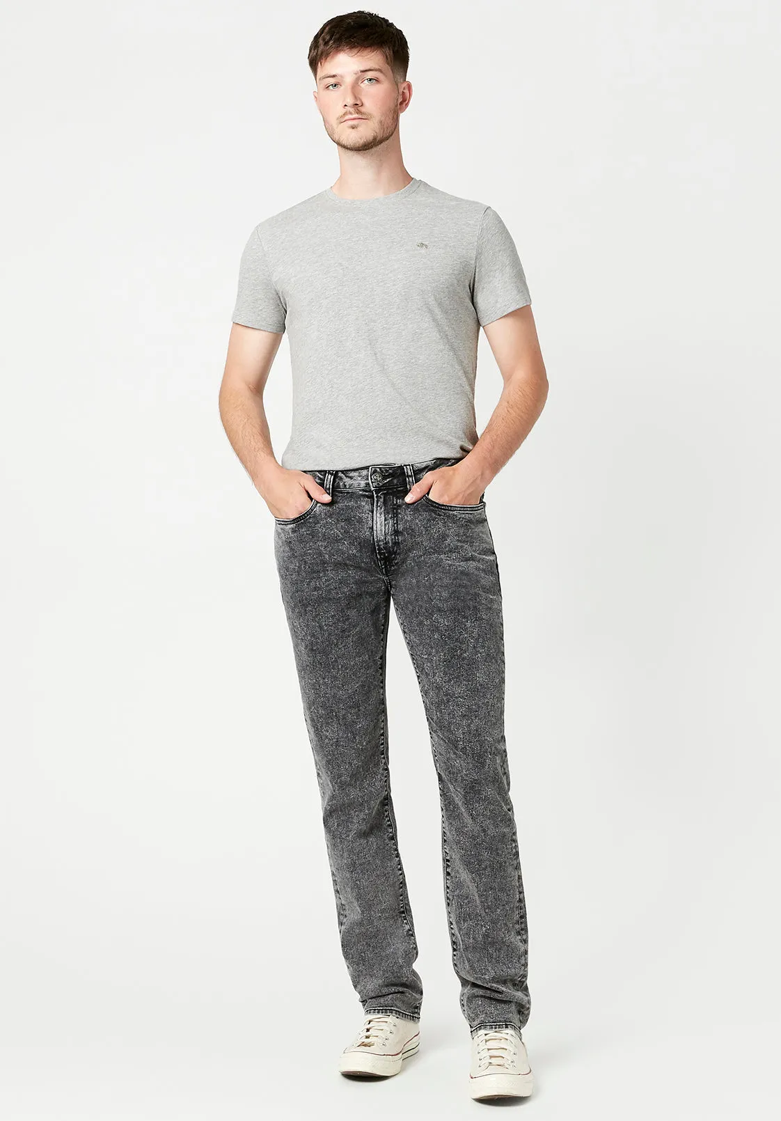 Slim Ash Men's Jeans in Dark Acid Wash - BM22757