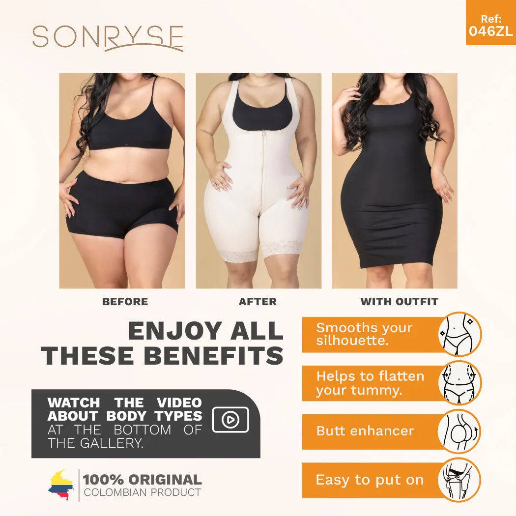 SONRYSE 046 | Colombian Butt Lifter Bodysuit Shapewear | Everyday and Postpartum Use | Powernet