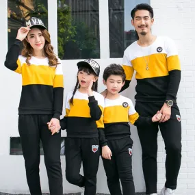 Spring Autumn Family Clothing Mother Father Men Women Boy Girls Cotton Clothes Set Family Matching Outfits Mommy And Me Clothes