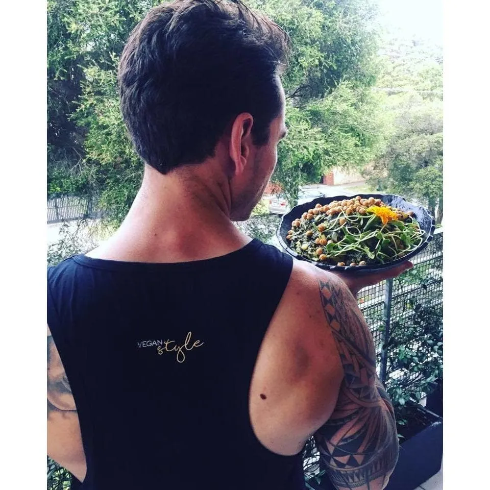 Vegan Style Men's Tank Top in black