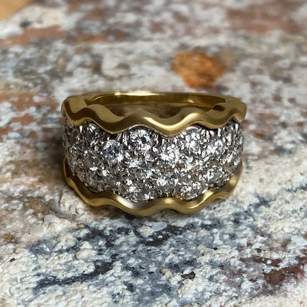 Vintage Pave Diamond Band