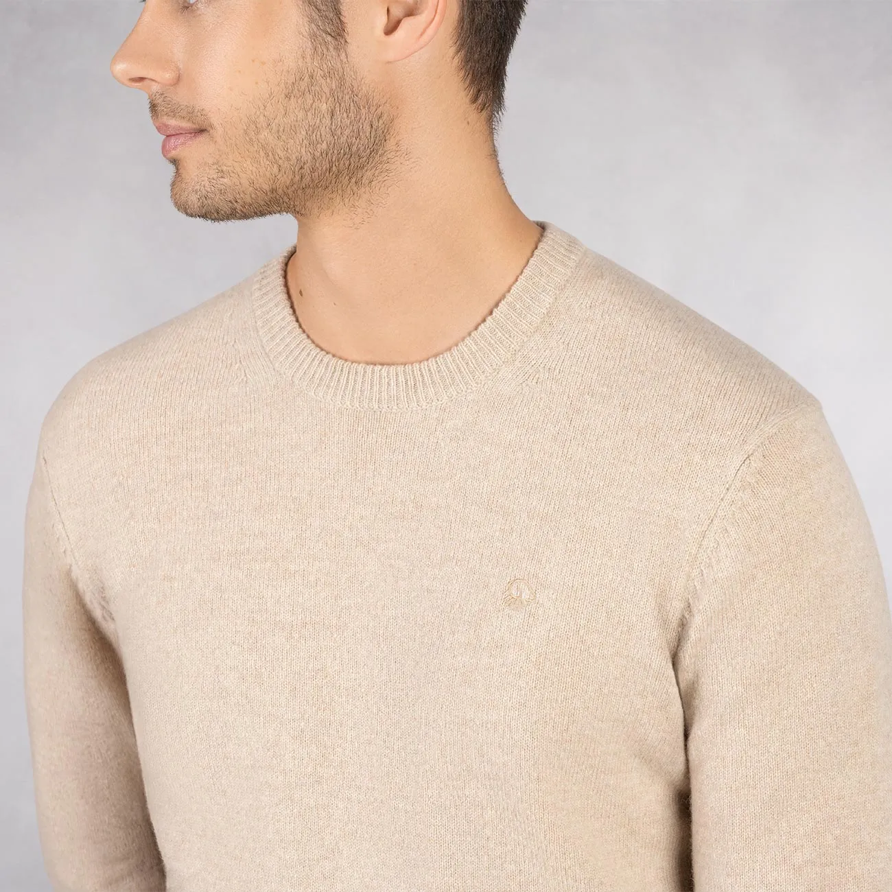 Wool Pullover Round Neck Men