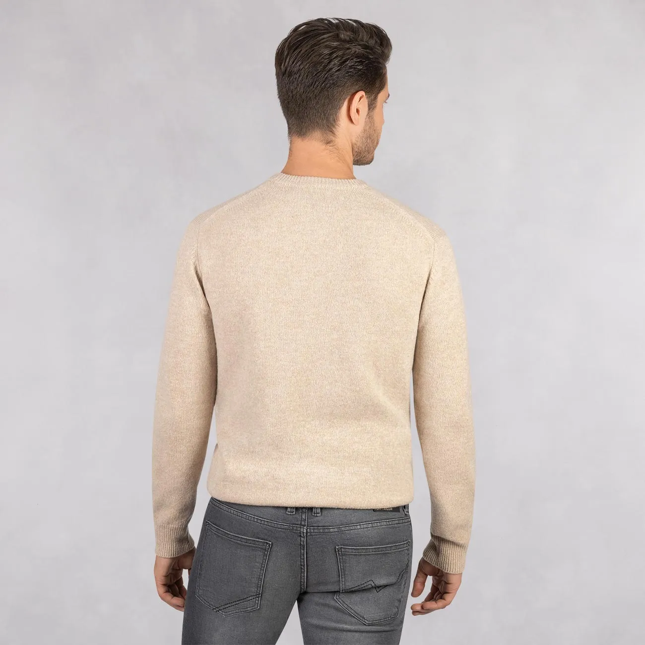 Wool Pullover Round Neck Men