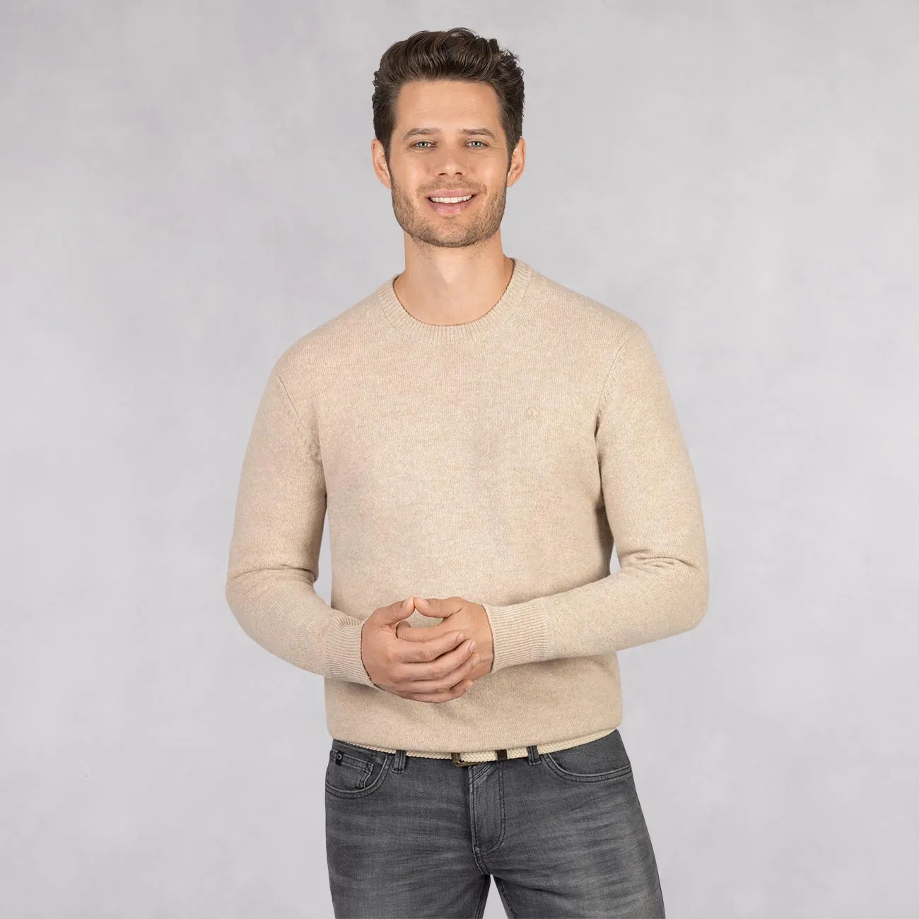 Wool Pullover Round Neck Men